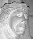 Greyscale Picture of Stone Figurehead